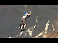 After finishing a little trail run in Moe's Valley, we stumbled upon this beautiful slab boulder. Without hesitating luke jumped up on this thing and started climbing it. I'm unsure of its rating but Im guessing its at least 30 ft. tall. He used his new Vibram Five Finger Kso Trek's. This film was shot using a Flip Mino HD camera. Music by : DJ Tom Dayton. Moe's Valley Bouldering Guide @ markhorclimbing.com