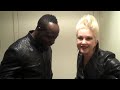 Cyndi Lauper and Wyclef backstage at the Late Show with David Letterman on Monday, November 16, 2009. Wyclef and Cyndi performed their new duet 