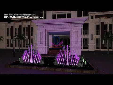 Thiết kế nhạc nước resort Risemount Đà Nẵng mô phỏng 3D