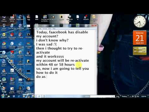 how to re activate facebook