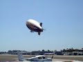 A rare scene: Goodyear Blimp Low Approach SMO Rwy21