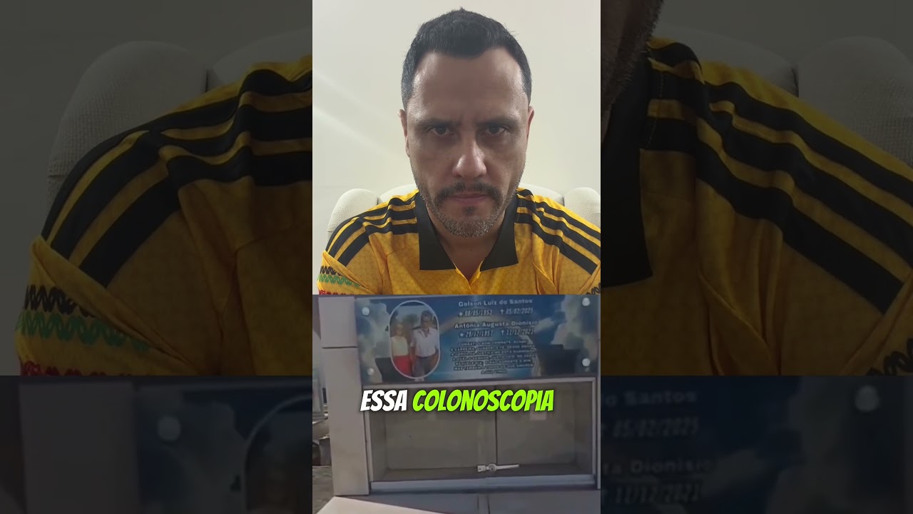 Filho grava vídeo no túmulo do pai após SUS liberar colonoscopia dois anos após pedido.Triste!