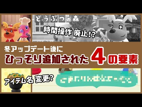【あつ森】時間操作廃止? 冬アプデ後にひっそり追加・修正された4の要素&小ネタ【あつまれ どうぶつの森】〈レウン GAME TV〉
