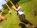 ABBiE on tha zip wire ting