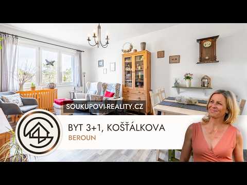 Video Světlý byt 3+1 s balkonem a lodžií v Berouně, ul. Košťálkova