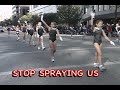 stop spraying us