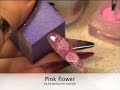 nail modelling   pink flower 