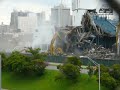 Tiger Stadium Demolition Day 4 - Part of Roof comes down