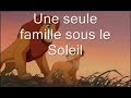 Roi lion 2, Nous sommes un, karaoke