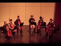 cantique de jean racine by g. faure, arr. mooney

just the bassics, kari moen, director


come see more at http://www.cellogeek.com/

casey black
mia bjornson
sam buchholz
jared gratzek
andrew hirst
abbie naze
shane sessions
austin soderstrom

recorded on nov 18, 2007 at ann nicole nelson auditorium. 

minot, nd