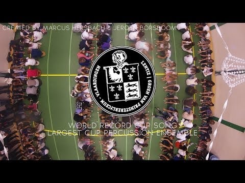 Groen - Students of the Groen van Prinstererlycum in Vlaardingen, The Netherlands, broke the world record of most people performing the cup song at the same time wit...