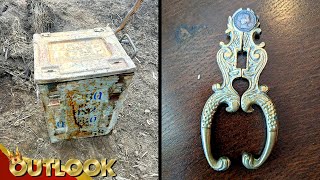 What Is This Mysterious Box With 1941 Imprinted On It And This Brass Item With A Small Coin?