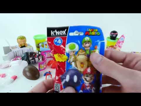 MEGA Surprise Egg Play Doh Spider-Man ★ TMNT Kinder LEGO Barbie Batman Superhero Eggs