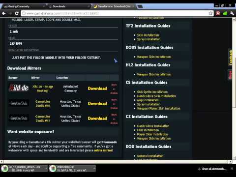 how to install cs 1.6 skins