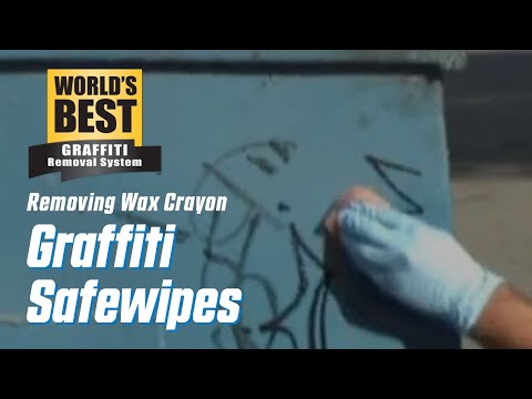 Wax Crayon off Garbage Bin