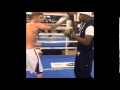 Justin Bieber boxing with Floyd Mayweather - 16 October, 2014