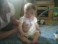 Sophie in the living room