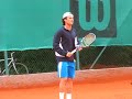 Carlos Moya warming up...