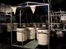 part of the sforzata steel pan yard showing the bass drums