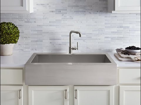 how to install kraus apron front sink