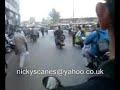 View from a motorbike through the streets of Mapusa, Goa, India! - View from motorbike through streets of Mapusa, India!