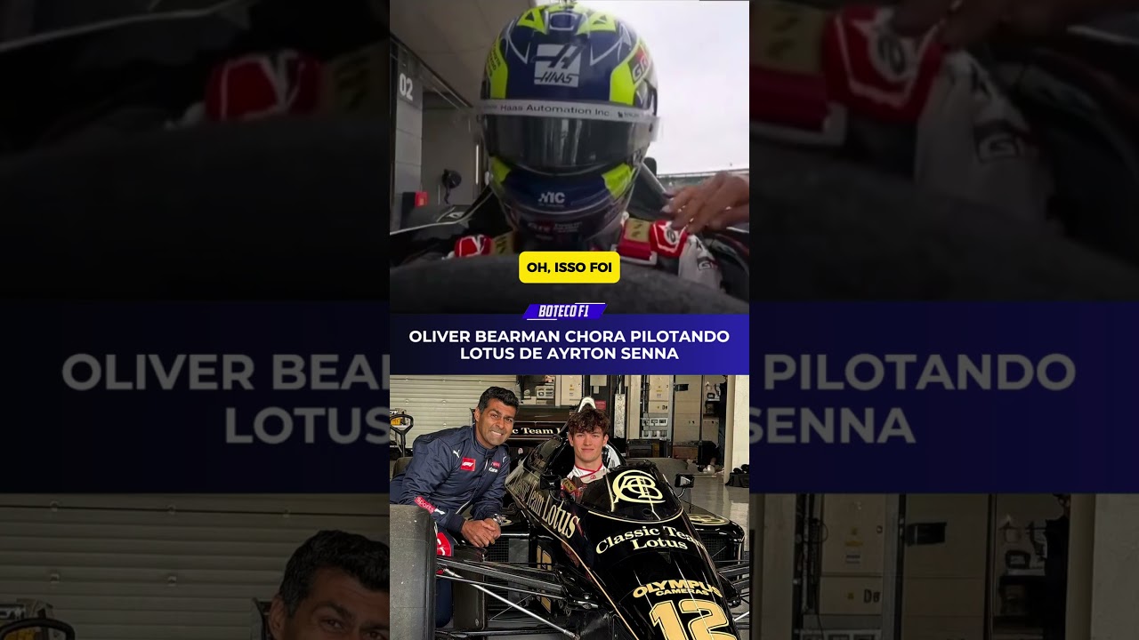 BEARMAN CHORA PILOTANDO CARRO DE AYRTON SENNA