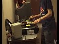 DJ Troubl beat juggling Prefuse 73 in his room for his friends and mom.