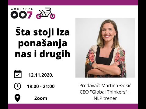 AmChamps 2020 - NLP radionica: Šta stoji iza ponašanja nas i drugih?