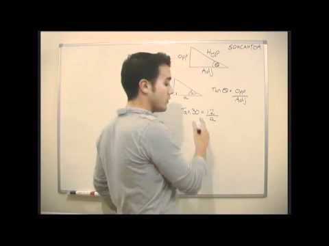 trigonometry - Expertmathstutor how to use trigonometry to find the length of a side using Sin, Cos and Tan with right angled triangles.