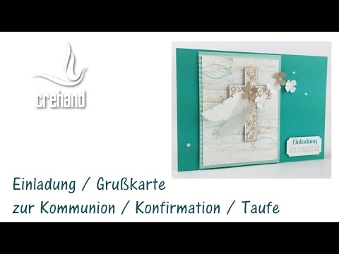 Einladung oder Glückwunschkarte für Kommunion, Taufe und mehr mit Stampin' Up!