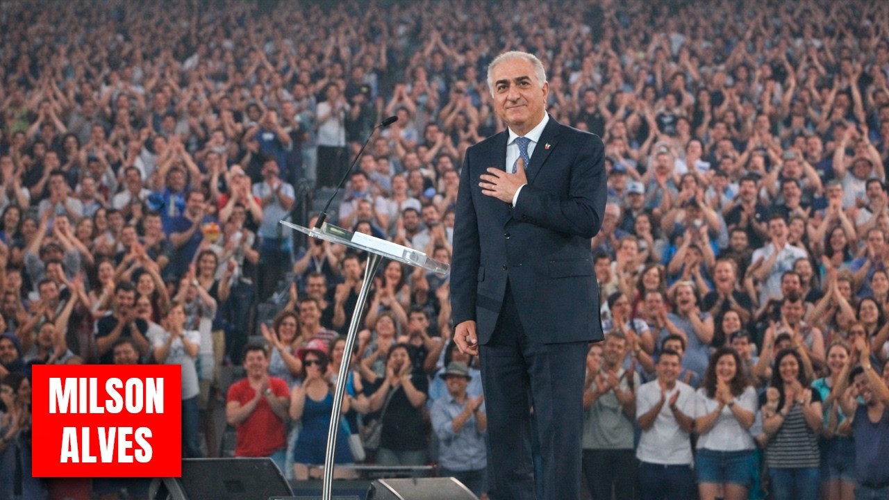 Príncipe exilado IRANIANO anuncia reconstrução do IRÃ e agita multidão