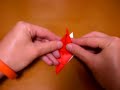 origami crane of two colors 1