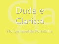v�deo com duda e clarissa preparando-se para o desfile da escola de samba da portelinha.