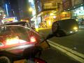 Hong Kong Causeway Bay CWB on a Honda VFR Interceptor motorcycle.AVI