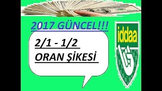 İddaa Da 2/1 Oran Şikesi (2017 GÜNCEL!!!)  TAYL