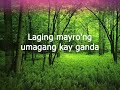 this song interpreted by ray-an fuentes and tillie moreno is one of the finalists in the 2nd metro manila popular music festival last 1979. although this piece didn't win any place, it became one of the music hit lists during that time.

english translation
morning how beautiful
composed by butch monserrat, babes conde, gryk ortaleza and anabelle lee
sung by tillie moreno and ray-an fuentes

come, close our eyes and forget the problem
let us wait the morning
let us rest, dreaming is our happiness
the morning will come

chorus:
as long as we are living together
always having the morning how beautiful
if the sun rises
bringing its brightness
to our dreams, ooh...
we will face it (we will face it)

the rays of the sun
with bringing brightness
it's time to wake, the day of hope is here
it's coming, let's face it, ooh...

(repeat the chorus two times)

deutsch �bersetzung
morgen wie sch�n
zusammengesetzt von butch monserrat, babes conde, gryk ortaleza und anabelle lee
gesungen von tillie moreno und ray-an fuentes

kommen sie, schlie�en sie die augen und vergessen unser problem
lassen sie uns warten, die am fr�hen morgen
lassen sie uns rest, der traum ist unser gl�ck
der morgen wird kommen

chorus:
solange wir zusammen sind
immer haben am morgen, wie sch�n
wenn die sonne aufgeht
bringen glanz
an unsere tr�ume, ooh ...
wir werden das gesicht (wir werden das gesicht)

die strahlen der sonne
mit bringen helligkeit
es ist an der zeit zu erwachen, der tag der hoffnung ist hier
es kommt, lassen sie uns ehrlich, ooh ...

(wiederholen sie den chorus zwei mal)