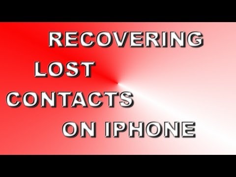 how to recover lost contacts