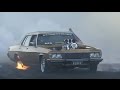 Leroy Rees drives BIGV8 to win the burnouts Easternats 2009
