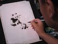 Draw Baby Panda in Chinese Brush Painting