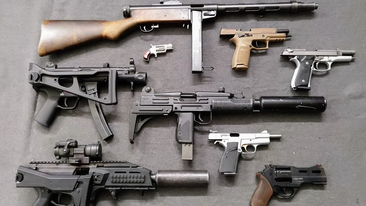 Vapun ase-festivaali! 35 ilmapalloa, 4 konepistoolia, 3 pistoolia ja 2 revolveria