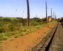 Caminhada no trilho do trem.