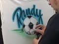Airbrushed Soccer Tshirt by Kevin Beeson Airbrushed Soccer Tshirt by Kevin Beeson