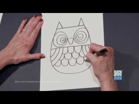 how to draw owl cartoon