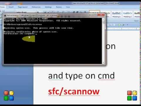 how to repair sfc scannow errors