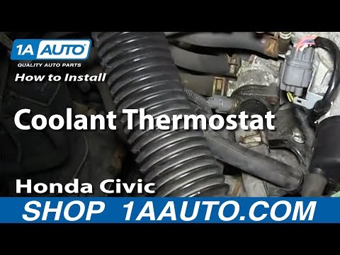 How To Install Replace Coolant Thermostat 1992-1998 Honda Civic 1.6L