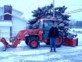 Kubota plowing and blowing