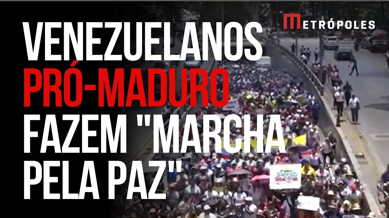 Milhares de venezuelanos pró-Maduro participam da "marcha pela paz" em Caracas