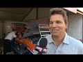 stefan johanssons car was tipped over by marcel tiemann during the first speedcar series race of season 2.