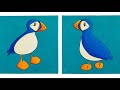 Affinity Puffins - Stages of a WIP acrylic painting