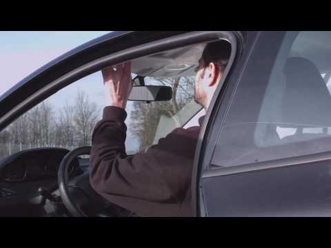 Lescars Universal-Tag- & Nacht-Auto-Blendschutz für die Sonnenblende, 30x13 cm